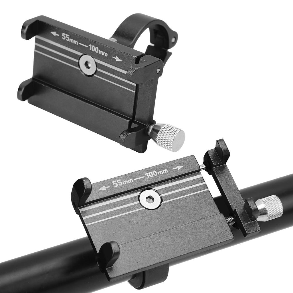 Phone Mount High Hardness Light Corrosion Resistance Firmly Install for for 31.8mm 25.4mm 22.2mm HandlebarsBlack