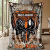 Harley-Davidson Custom Flanelowy Koc Rzutowy Nadrukuj Swoje Imię Tekst Miękki Ciepły Koc Prezent Świąteczny