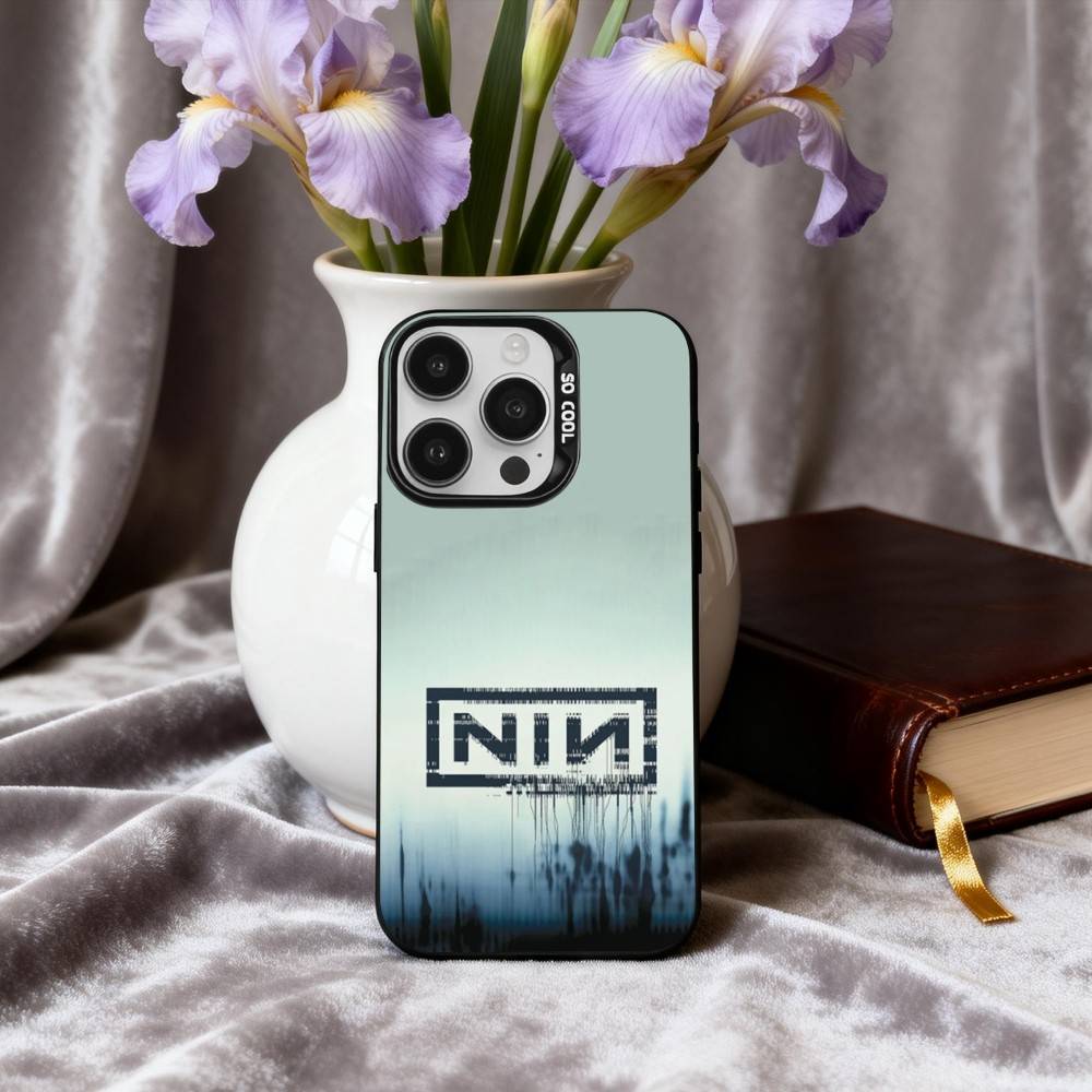 N-Nine I-Inch T-The D-Downward S-Spiral  Phone Case For iPhone17,16,15,14,13,12,11 Plus,Pro Max Black Candy Silver Phone Case