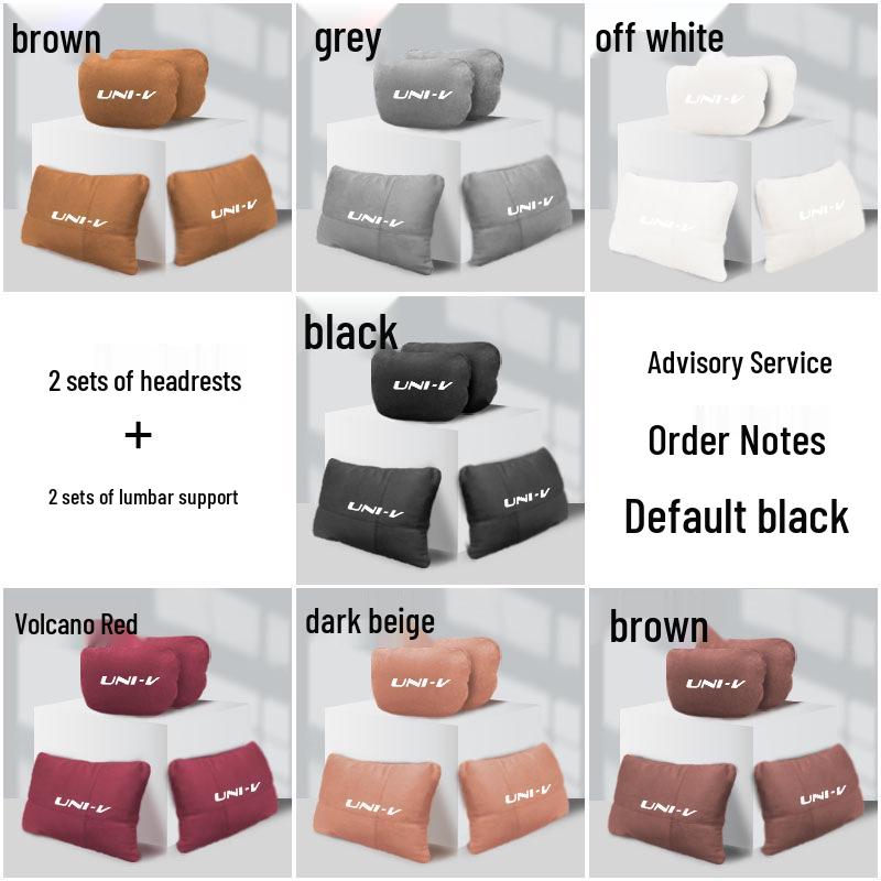Changan Univ Special Car Headrest & Lumbar Support Pillow – Sport Seat Neck Cushion