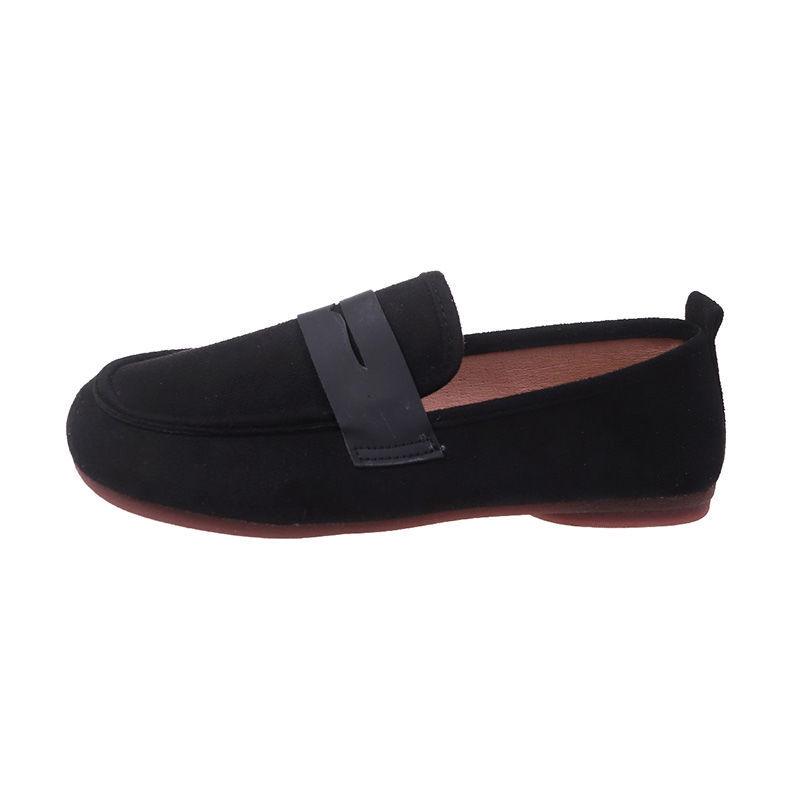 Non-slip Slip-On Leather Loafers for Wide Feet Women, Spring-Summer 2024 Collection