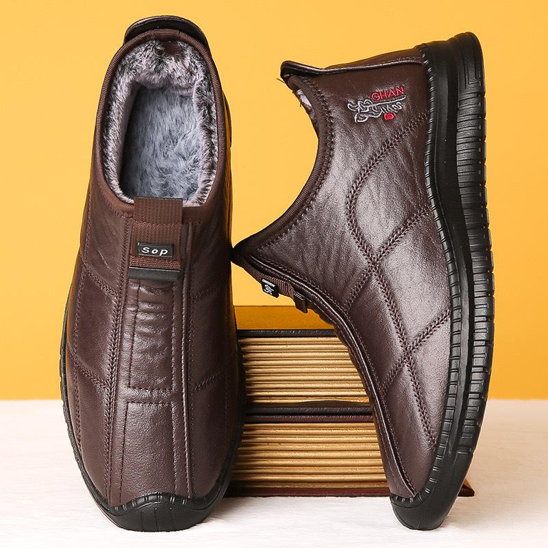 Fashion 2025 Winter Men's Cotton Shoes Warm, Velvet, Waterproof, Anti Slip, Thickened Walking Boots, Extra Large Size 38-48 Mens Shoes