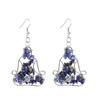 Hand Wound Natural Gravel Crystal Agate Amethyst Yoga Earrings Earrings E14 Fresh And Sweet