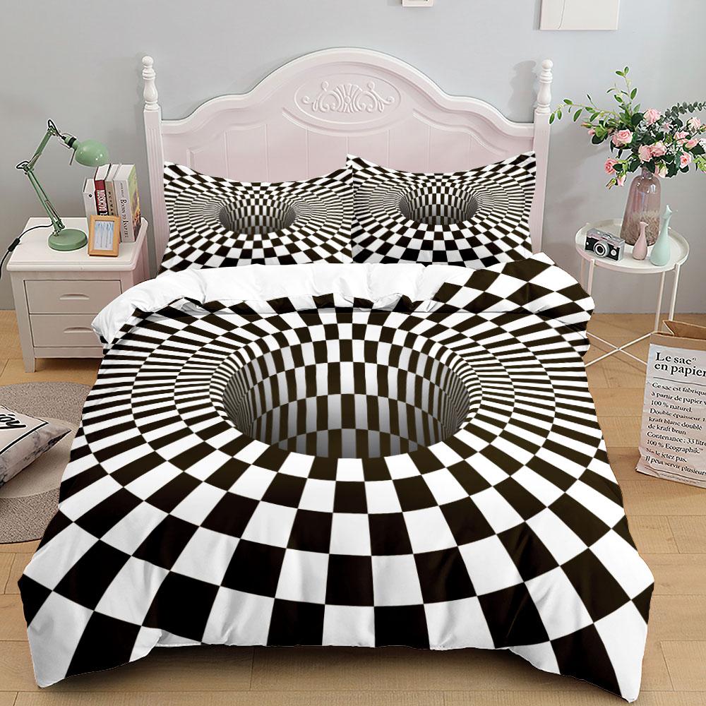 Space Tunnel 3D Bedding Set King Queen Double Full Twin Single Size Duvet Cover Pillow Case Friends Bed Linen Set