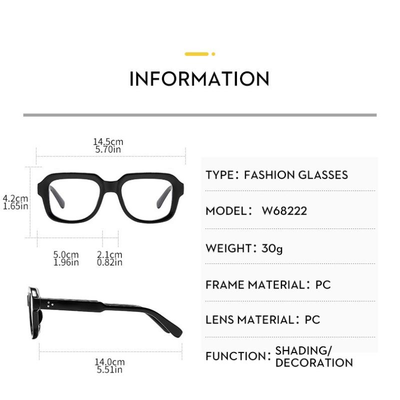 Women's eyewear, men's and women's fashion square oversized glasses