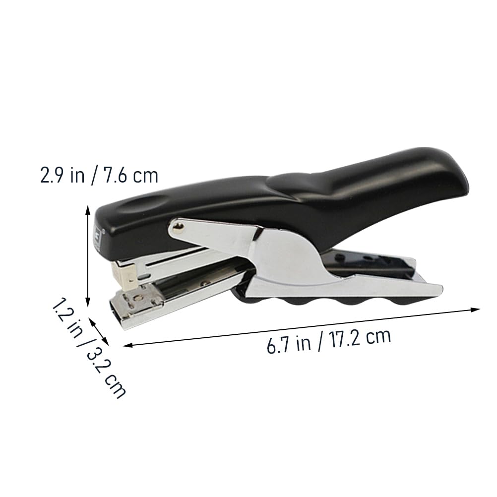 EXCEART Nadeloser Tacker mit Zange, Handgriff-Typ, Metall, Leicht 224g, Kompaktes Design, Büromaterial für Schulen und Büros, 6,8x3,0x1,3