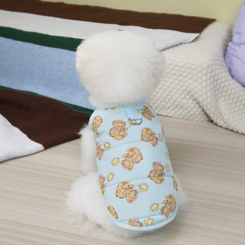 Fashion Cute Bear Pet Dog Clothes Thickened Cat Clothes Puppy Clothes Vest with Warm Jacket Winter Warm Teddy Bear Coat Winter