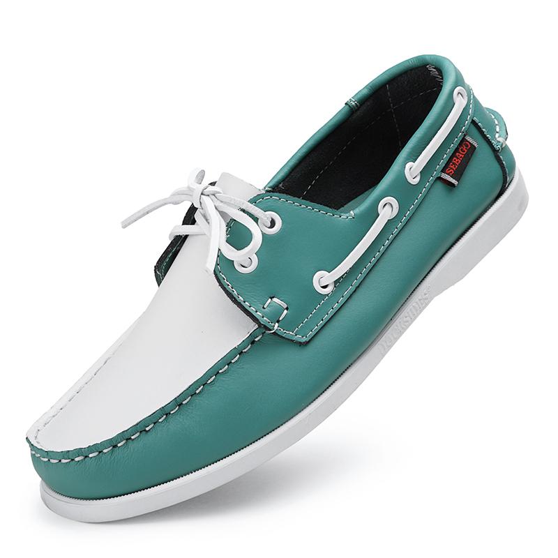 Scarpe da barca Business Casual Uomo Docksides Scarpe Mocassini in Pelle di Qualità Scarpe Per Uomo Comode Slip-on Piatte Scarpe da Guida da Uomo