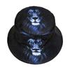 Lion Pattern Bucket Hat Unisex Travel Beach Sun Protection Fisherman Cap Streetwear Summer Foldable Panama Outdoor Skateboarding