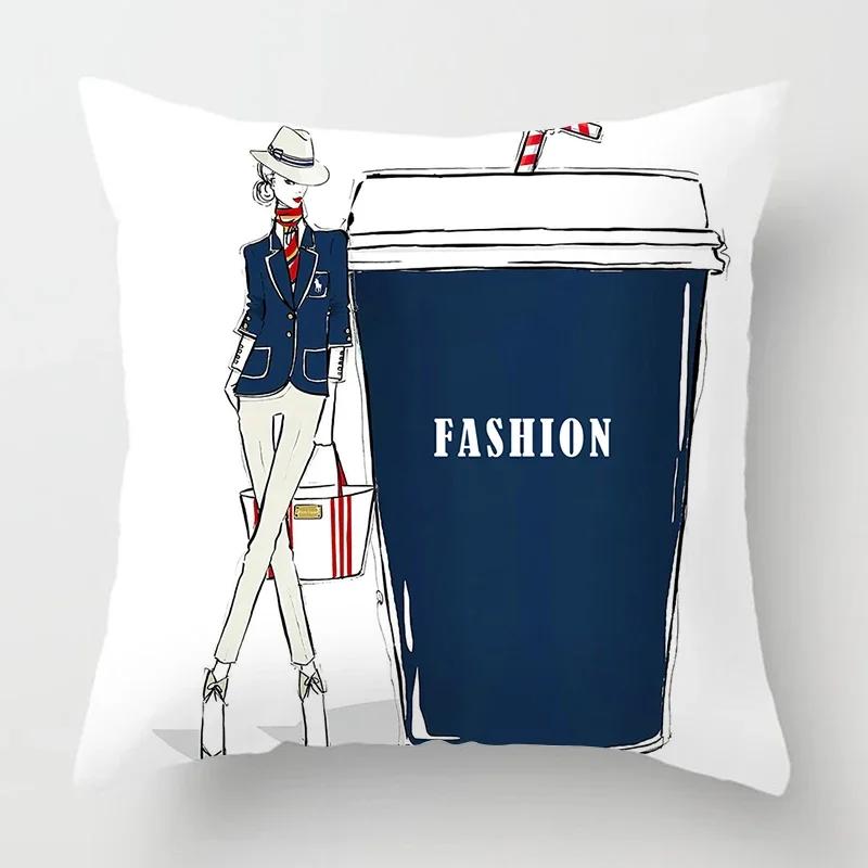 Nordic Fashion Water Cup Pillowcase Women's Favorite x Pillowcase Cushion Cover Sofa Home Decor Living Room Decor x