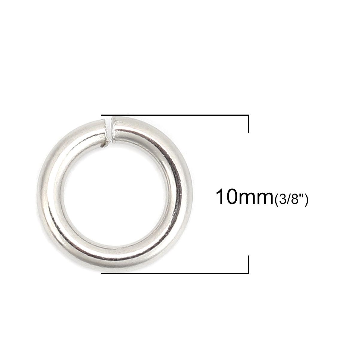 

1.8mm/2mm 304 Stainless Steel Opened Jump Rings Silver Color Round Circle Jump Rings For DIY Jewelry Making Findings, 50/20PCs