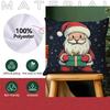 Santa Claus Christmas Pillowcase Printed Polyester 40/45/50Cm Throw Pillowcover Decorative Sofa Cushion Pillowslip Home Decor