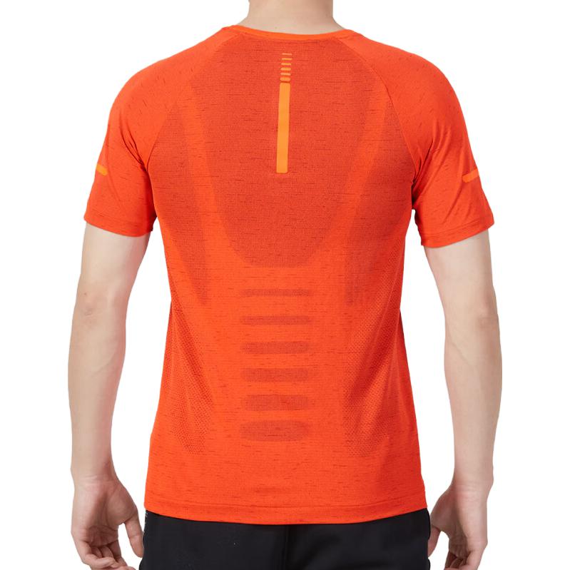Under Armour Solid Color Crew Neck Sports Short Sleeve Tee Men Tops Orange 1361356-296