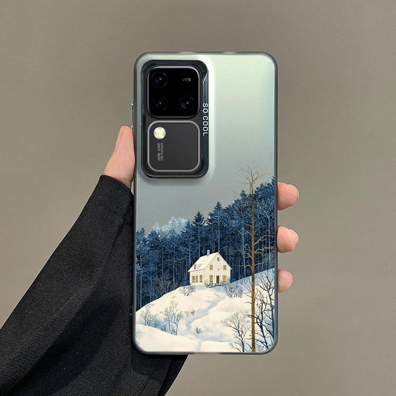 For Samsung Galaxy S25 S22 Ultra Plus S24 S23 Ultra Plus FE S21 FE Laser Phone Case Norwegian Scenery Shockproof Back Covers