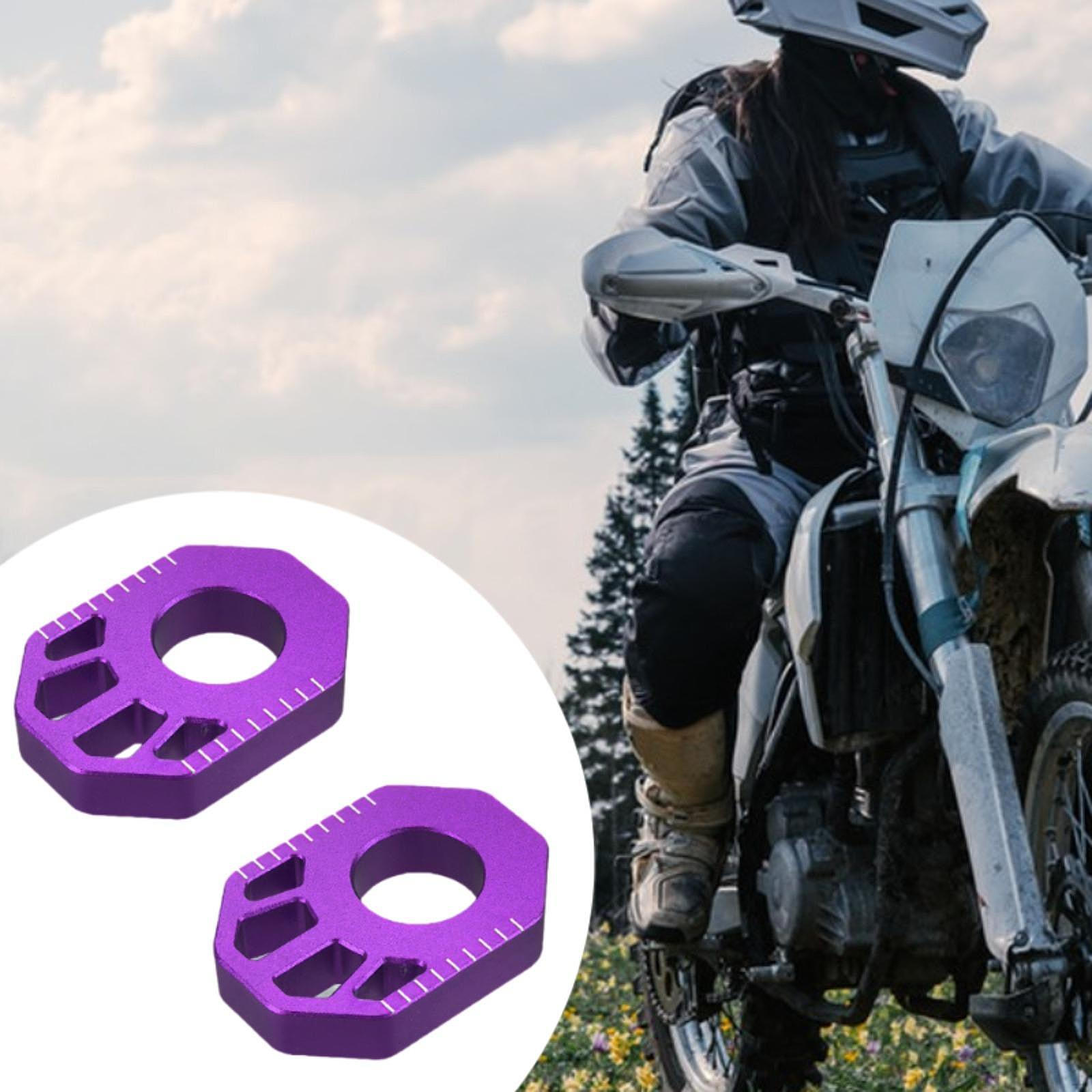 

1 пара блоков задней оси для мотоцикла Dirt Bike, регулятор натяжителя цепи из алюминиевого сплава для Crf250L фиолетовый