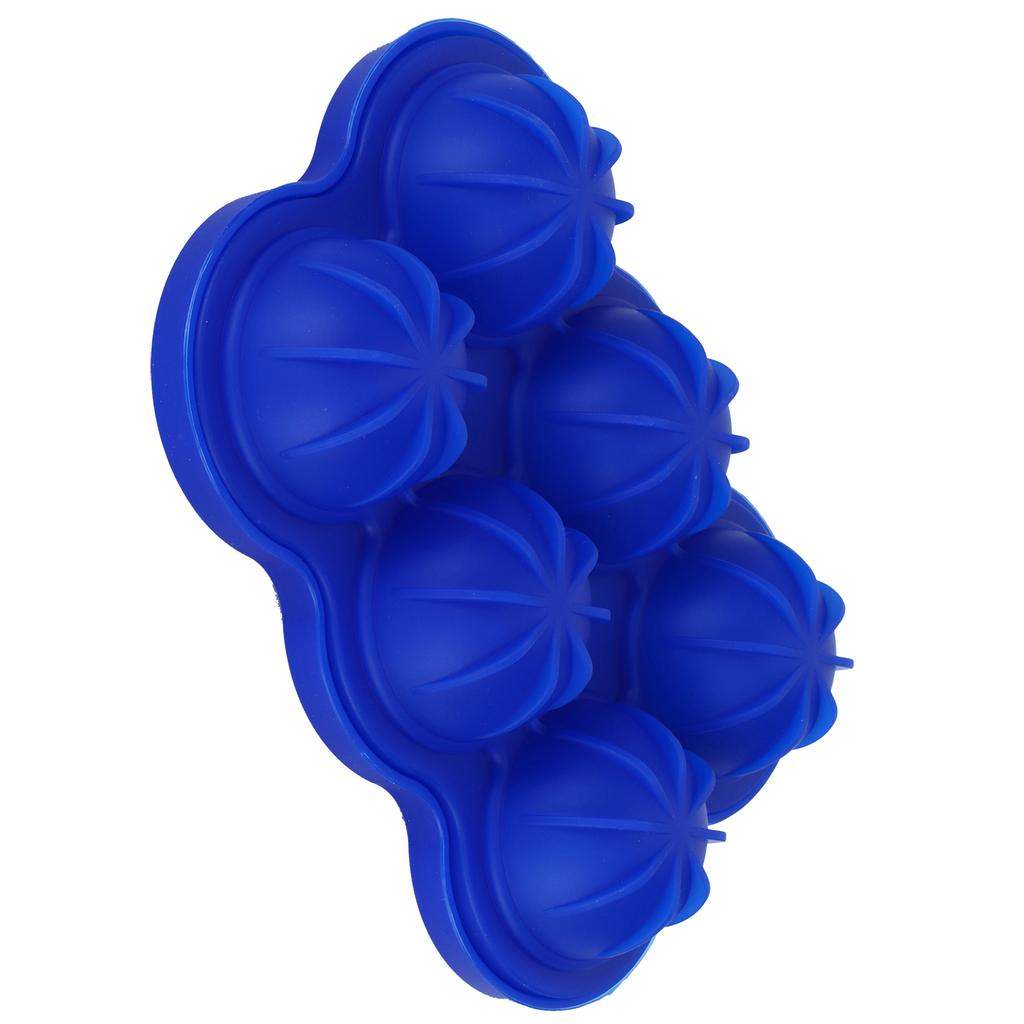 6-Grid Ice Ball Maker Reusable Silicone Ice Ball Mold Tray for Home Kitchen Bar UseDark Blue