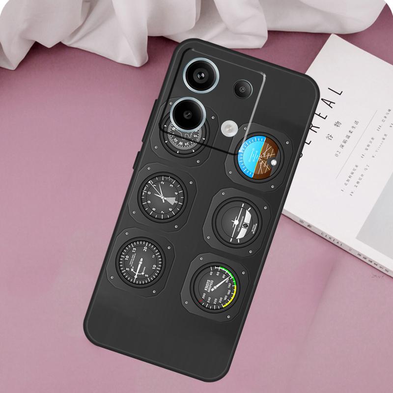 AIRCRAFT COCKPIT DASHBOARD Case For Xiaomi Redmi Note 14 13 12 11 10 9 15 Pro Plus Redmi 15 10C 12C 13C 15C 14C Cover