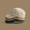 Classic Korean Cotton Baseball Cap for Men Women, Embroidery Letter Plain Vintage, Perfect for Outdoor Daily Wear Streetwear