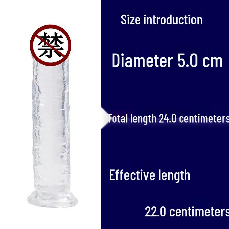 Crystal Jelly Suction Cup Dildo - Transparent Female Masturbator Fake Penis