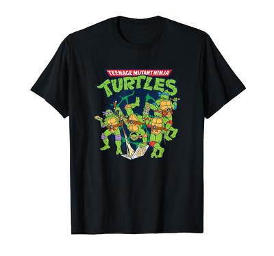Teenage Mutant Ninja Turtles Retro Pizza Party Logo T-Shirt