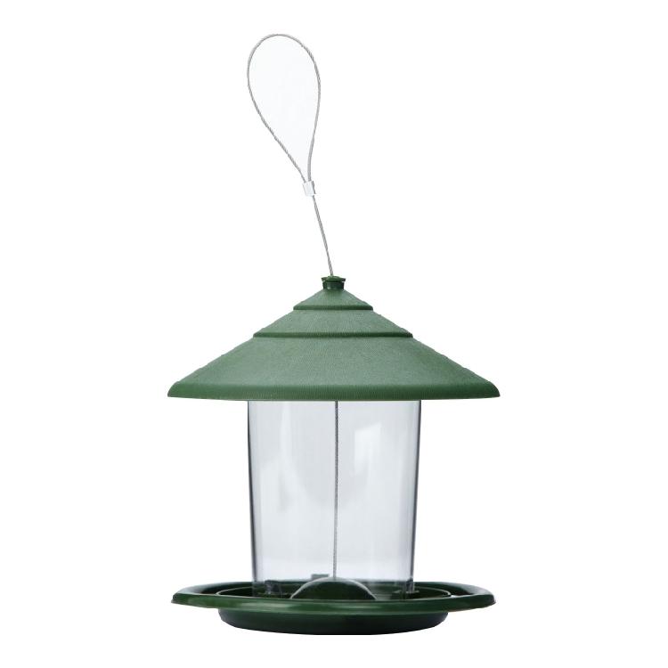 

Wild Bird Feeder with Perch Weatherproof Hanging for Outside Garden Decoration 1 зелений