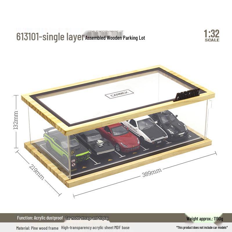 

1:Многоуровневый паркинг масштаба 32 с дорожными знаками и моделью спортивного автомобиля из сплава