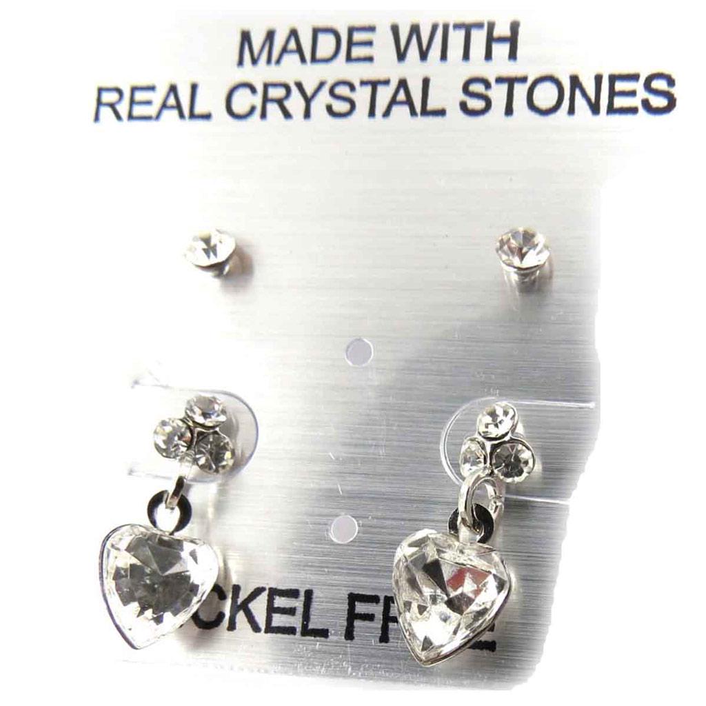 Les Trésors De Lily [J7182] - 2 Paar weiße 'Sissi'-Ohrringe