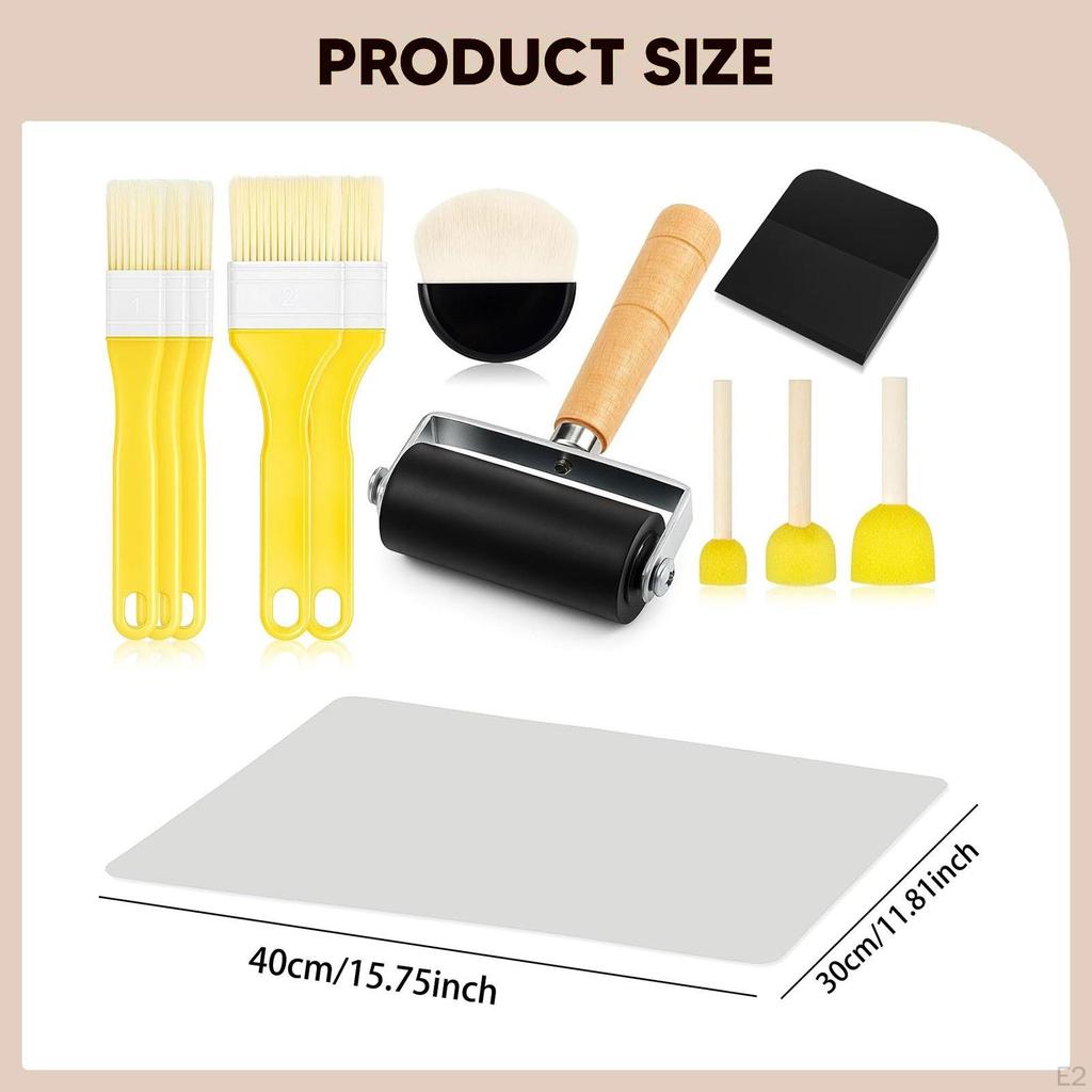 Decoupage Tool Set Art Craft Roller for DIY Arts Stamping Tools Versatile Crafts Projects Wallpapers