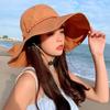 Summer Braided Bowknot Fishermen Hat for Women Wide Brim Fordable Sunshade Lace-up Bucket Cap Korean Girl Lady Travel Visor Hats