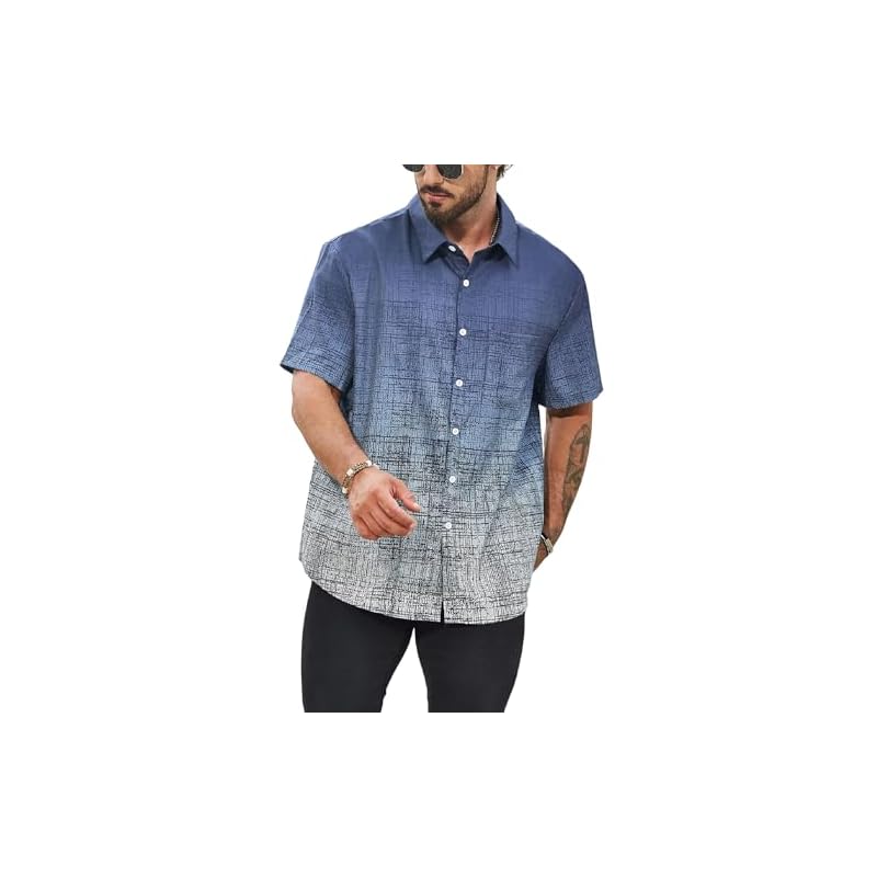 Lymio Shirt For Men|| Regular Fit Shirt For Men (ResortBlWL) BlueWhite