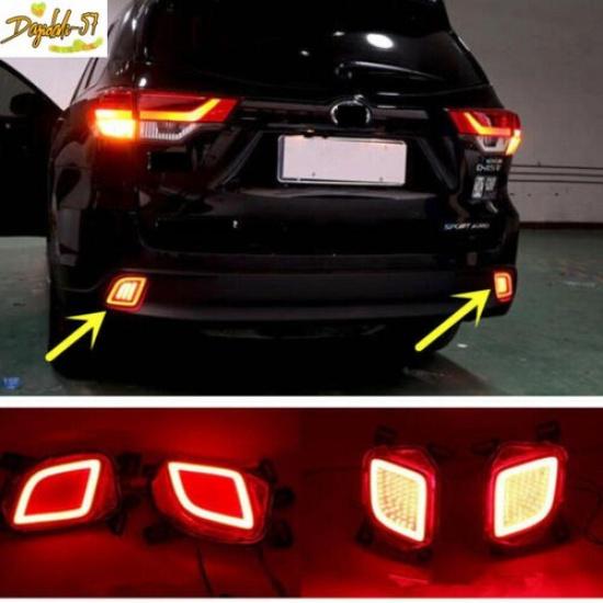 Для Toyota Highlander 2015- Светодиодные задние противотуманные фары Комплекты задних фонарей бампера 2 шт.