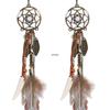 Yunnan Ethnic Bohemian Feather Earrings - Exaggerated No-Pierce Clips for Women