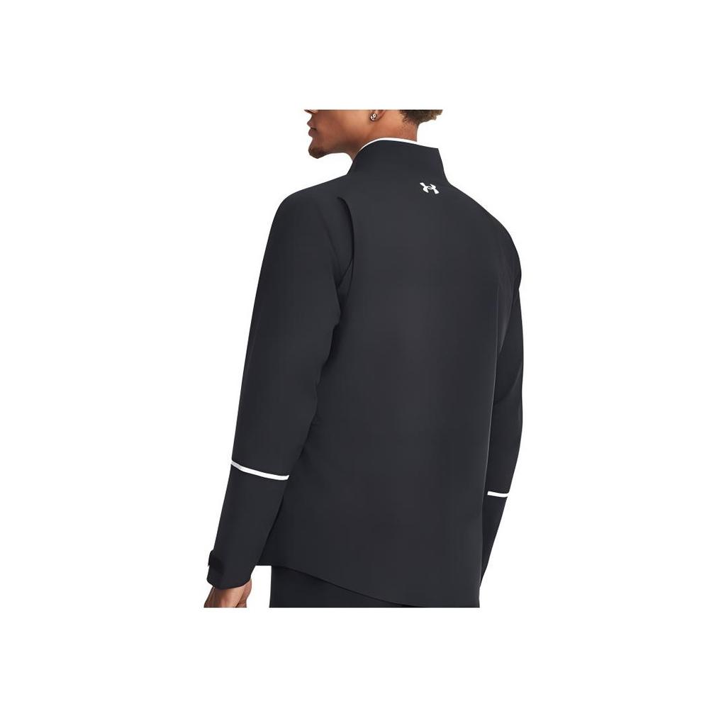 Under Armour Letter Print Stand Collar Casual Jacket Men Jackets Black 1378885-001