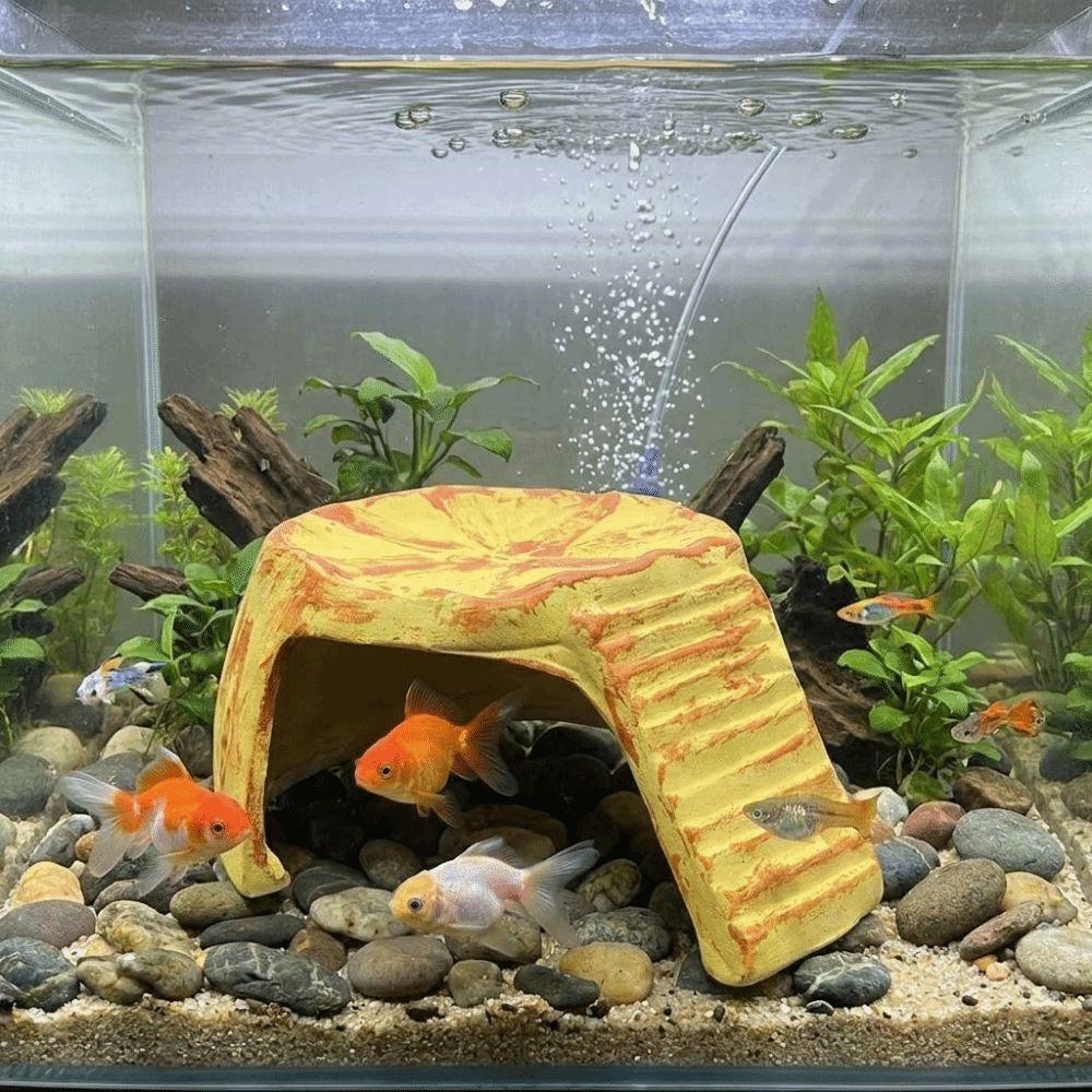 Imitation Rocks Turtles Basking Platform Decorative Reptile Hide Cave  Easy To Clean