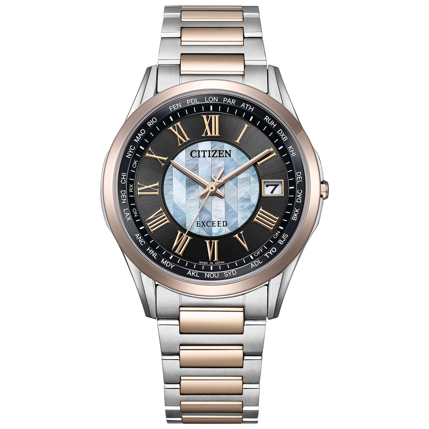 

Citizen Exceed Limited Edition Water Silver Oath Arrow Radio-Controlled Watch, Resistant, Lightweight, Titanium, Eco-Drive, Black, Blue,
