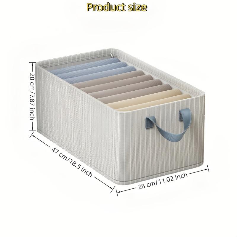 

Fabric Clothes Storage Box Home Wardrobe Storage Large Capacity Drawer Type Clothes Storage Box Foldable Storage Box світло-сірого кольору