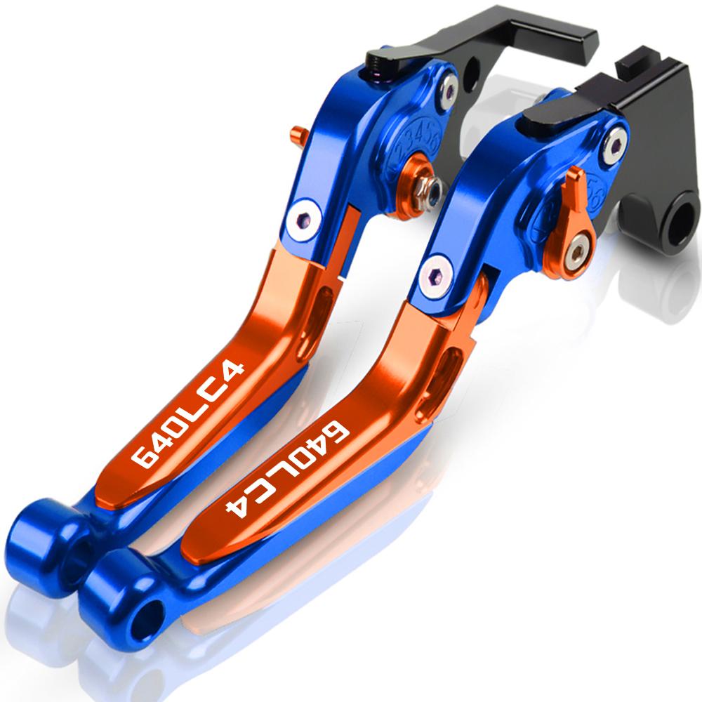 Motorcycle CNC Adjustable Extendable Foldable Brake Clutch Levers 640 LC4 Accessories For 640LC4 2003 2004 2005
