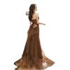Evening dress women's 1011 new celebrity temperament sexy fishtail light luxury niche host dress