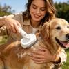 Dog Brushes For Grooming Comfort Grip Self-Cleaning Undercoat Rake Dog Hair Brush Cat Comb For Long Short Thick Small Medium