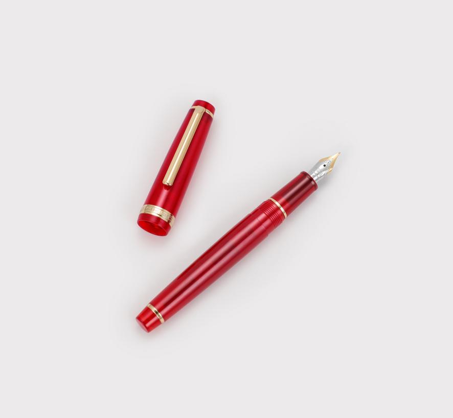 Jinhao 82 DIY Transparency Fountain Pen Acrylic Ink Spin Golden EF/F Nib Elegante Business Office School Supplies Writing Pen