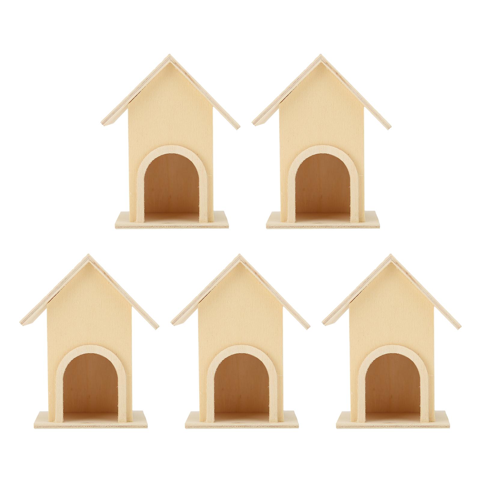 

5 шт. Деревянный скворечник уникальный DIY кормушка для птиц клетка ремесло украшение садовое украшение патио