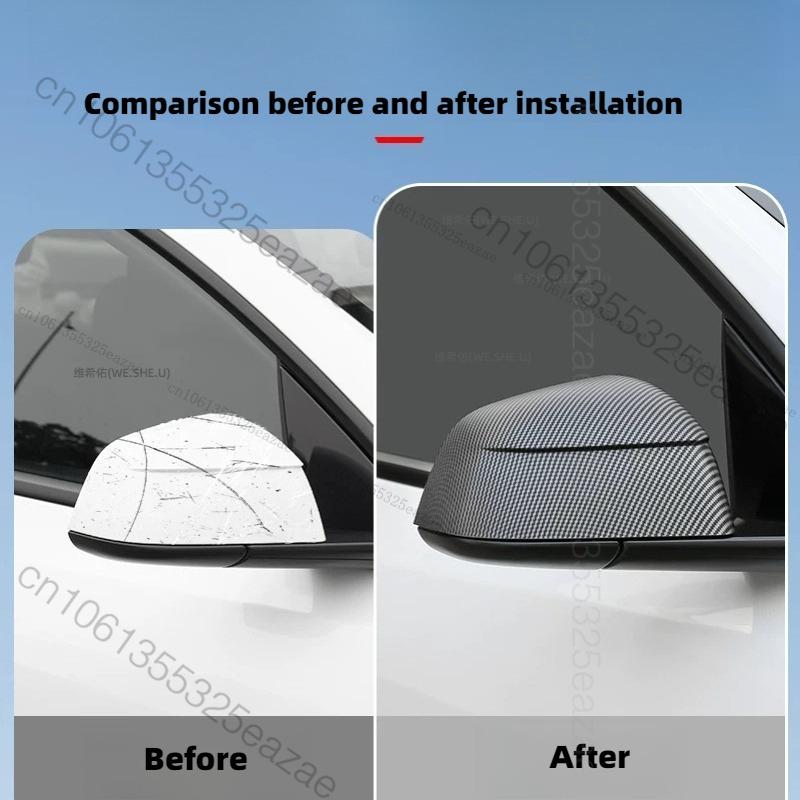 For Tesla Model YL Y Juniper 3 Highland 2026 Scratch-Resistant Smooth Rounded Edges Protective Car Rearview Mirror Decoration