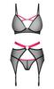 Obsessive - Sexy Semi-Sheer 3-Piece Novenes Set M/L