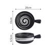 Ceramic Baking Bowl with Handle, Japanese Style Heat Resistant Deep Bowl Microwave Oven Safe Kitchen Food Bowl for Soup Salad Pasta Dessert Dinnerware