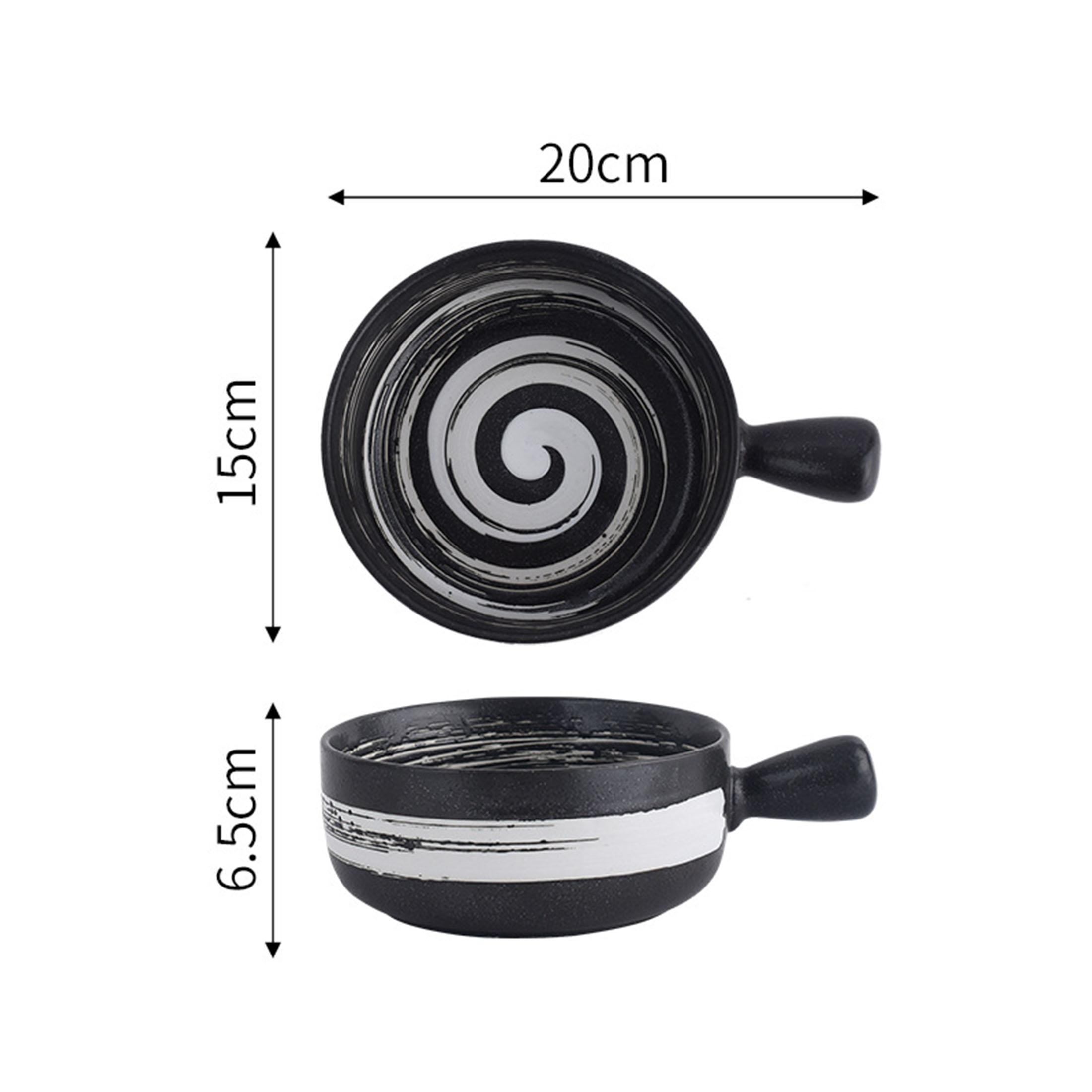 

Керамическая форма для запекания с ручкой, глубокая жаропрочная миска в японском стиле, безопасная для микроволновой печи, кухонная миска для супа, салата, пасты, десерта, посуда для ужина