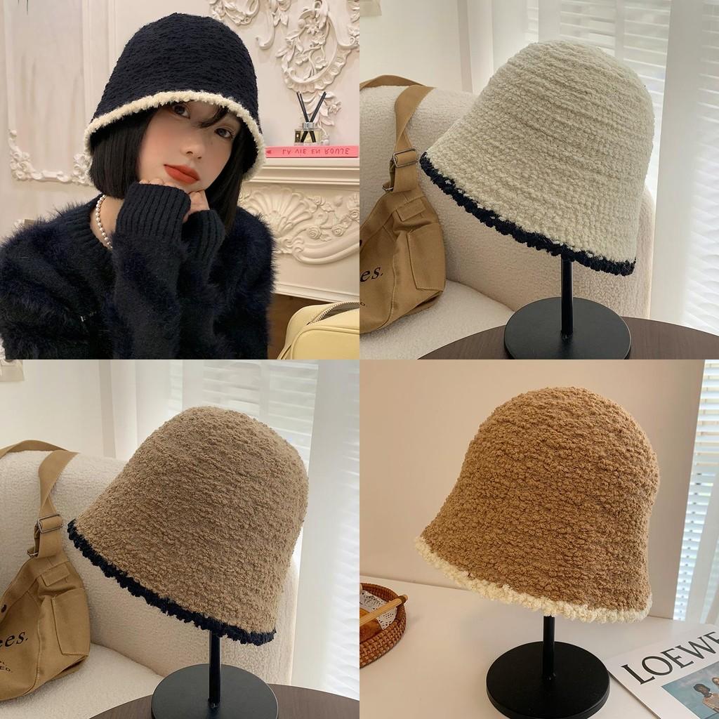 Fashionable And Soft Black Cotton Bucket Hat For Women Ideal For Fall Winter And