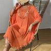 Beach Skirt Summer New Style Ladies Long Skirt Beach Blouse Crocheted Stitching Tassel Swimsuit Bikini Outer Wear