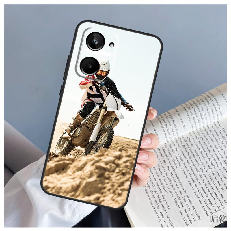 Moto Cross Motorcycle Sports For Realme C61 C63 C71 C55 C67 C51 C75 C65 C53 C35 11 12 13 14 Pro Plus GT6 GT7 15 Pro Case