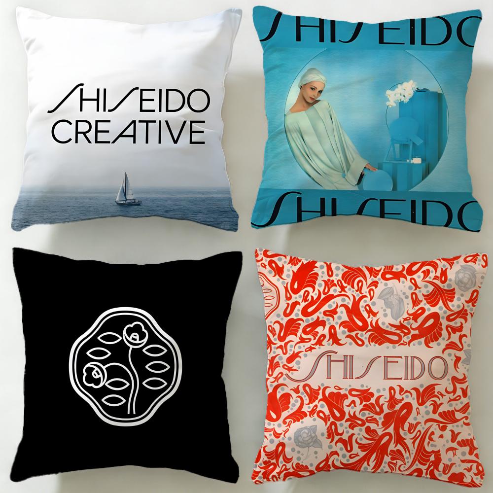 classic skincare brand Shiseido Cushion Cover Soft & Easy-Wash Pillow Case – Versatile for Couch, Bed, Travel and Office