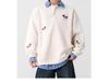 Felpa con cappuccio e polo da uomo alla moda in stile americano con ricamo di bassotto, Top autunnale da donna in due pezzi, Taglia piccola